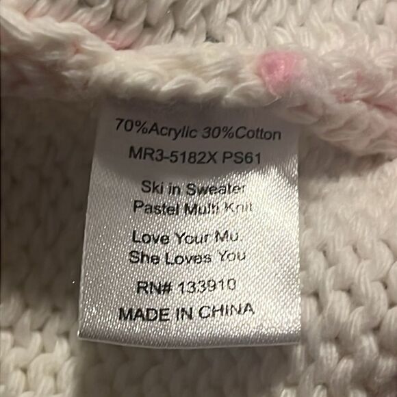 Show Me Your Mumu Ski In Pastel Cable Knit Oversized Sweater Size 2X NWT - Picture 10 of 13